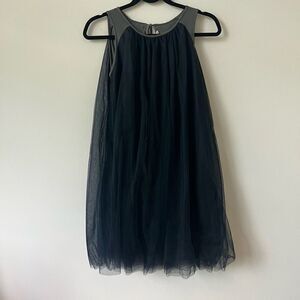 Caffe d'Orzo Women's Sleeveless Mesh Tutu-like Mini Gray Dress Size XS